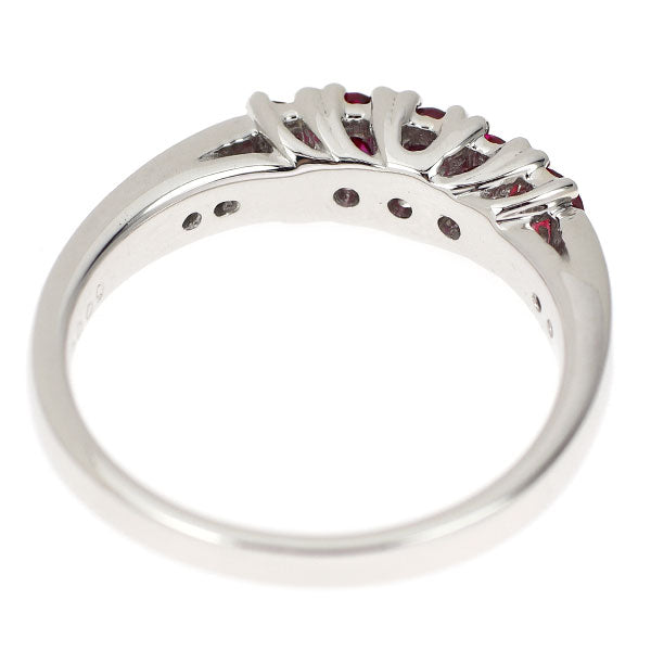 K18WG ルビー ダイヤモンド リング 0.90ct D0.09ct