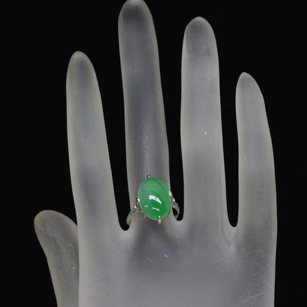 Pt800 Jade Ring Senbon Watermark