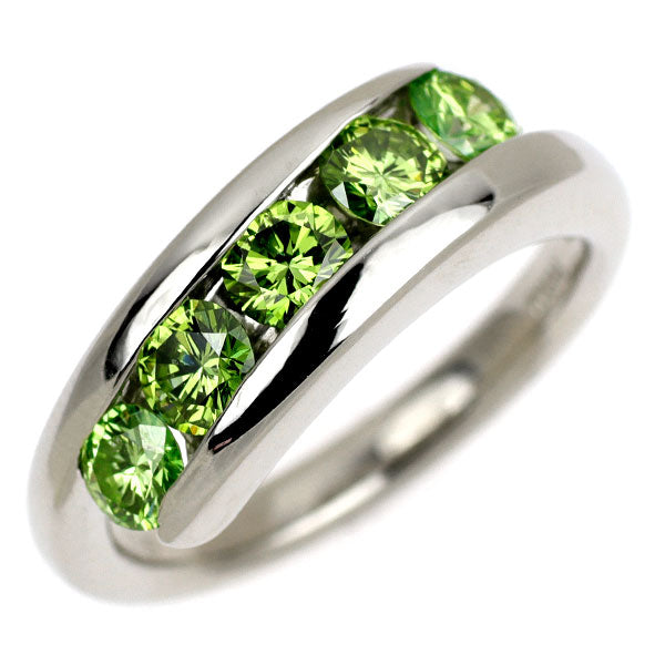 Pt900 トリートグリーンダイヤモンド リング 1.175ct