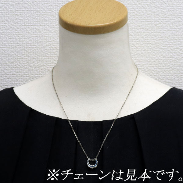 GSTV K18WG トリートブルーダイヤモンド ペンダントトップ 0.15ct 大久保馬蹄 三日月