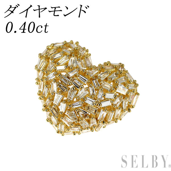 K18YG ダイヤモンド ペンダントトップ 0.40ct ハート
