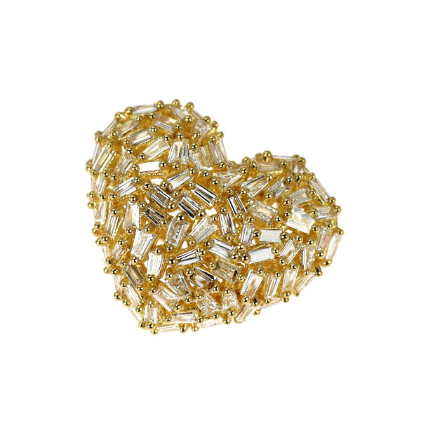 K18YG ダイヤモンド ペンダントトップ 0.40ct ハート
