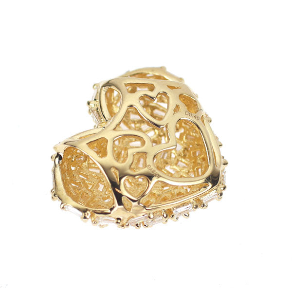 K18YG ダイヤモンド ペンダントトップ 0.40ct ハート