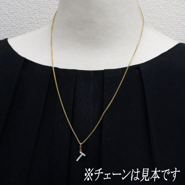 オールニーク K10WG/ YG ダイヤモンド ペンダントトップ 0.13ct