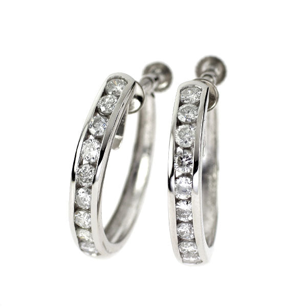 Pt900 ダイヤモンド フープ イヤリング 1.00ct
