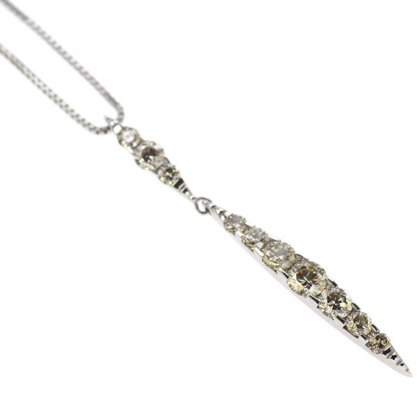 カシケイ K18WG ブラウン ダイヤモンド ペンダントネックレス 1.00ct ネイキッド