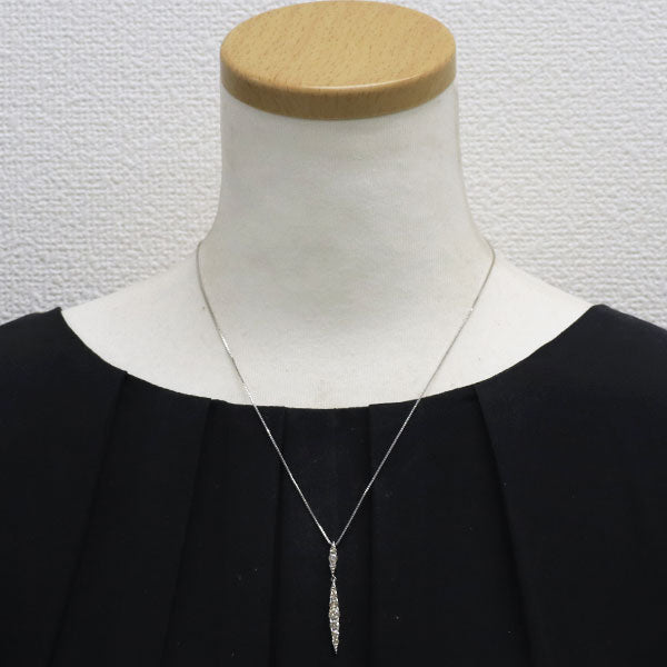 カシケイ K18WG ブラウン ダイヤモンド ペンダントネックレス 1.00ct ネイキッド