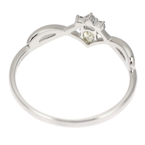 Pt900 ペアシェイプ ダイヤモンド リング 0.135ct D0.03ct
