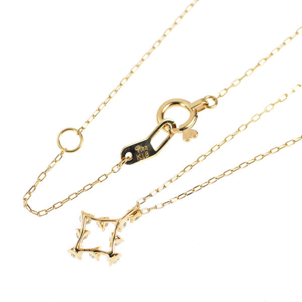 スタージュエリー K18YG ダイヤモンド ペンダントネックレス 0.08ct