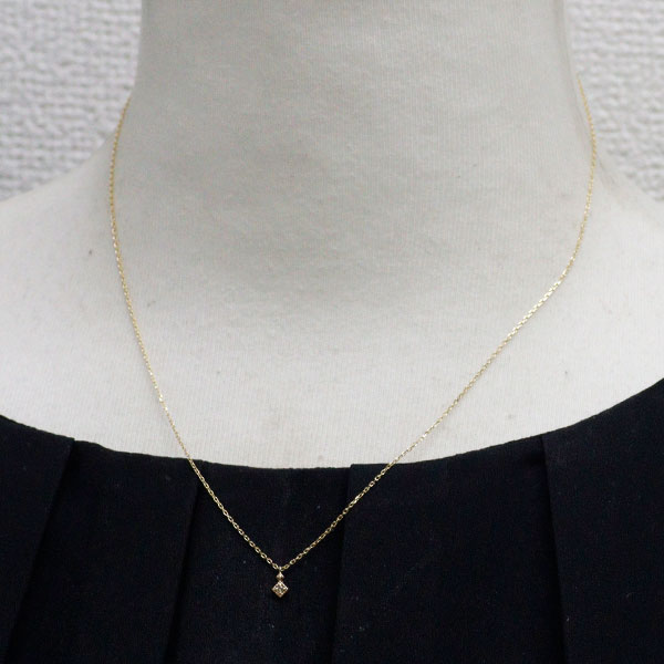 ノジェス K10YG ダイヤモンド ペンダントネックレス 0.01ct