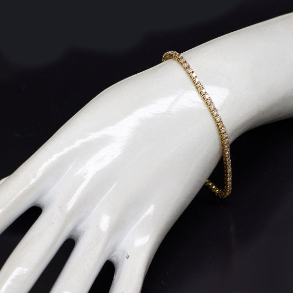K18YG ダイヤモンド テニス ブレスレット 2.30ct