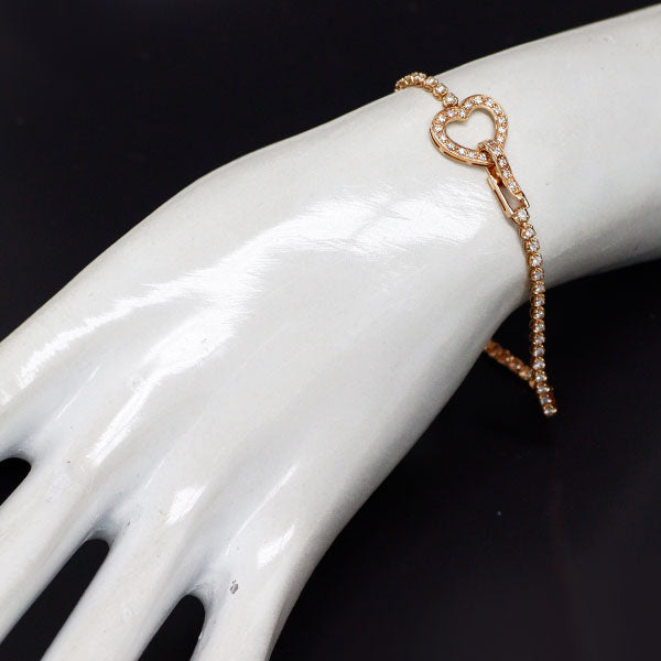 K18PG ダイヤモンド ブレスレット 1.15ct ハート