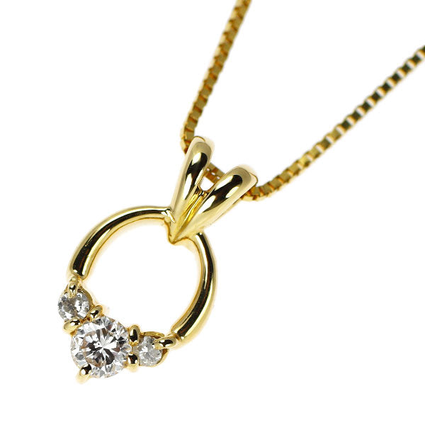K18YG ダイヤモンド ペンダントネックレス 0.10ct