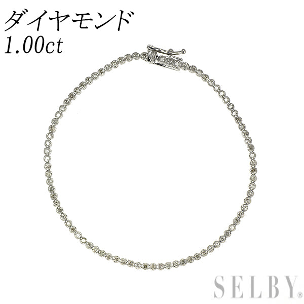 K18WG ダイヤモンド テニス ブレスレット 1.00ct