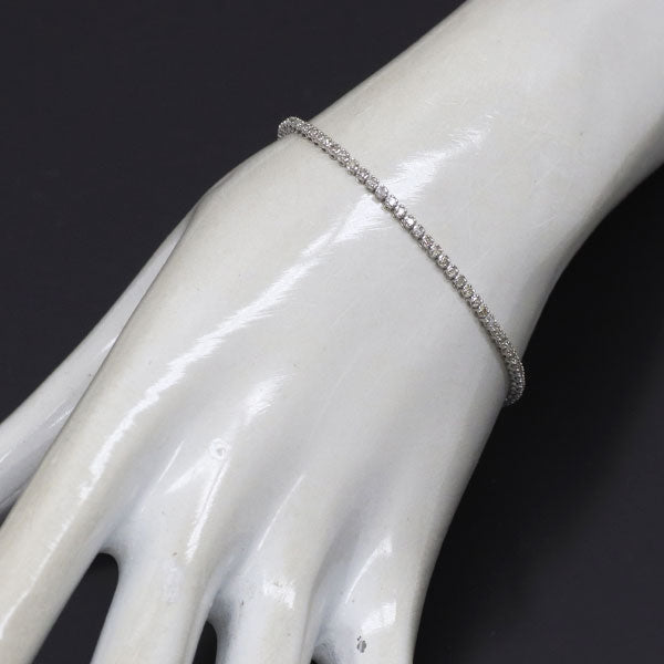 K18WG ダイヤモンド テニス ブレスレット 1.00ct