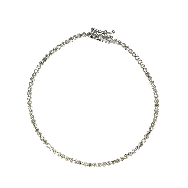 K18WG ダイヤモンド テニス ブレスレット 1.00ct