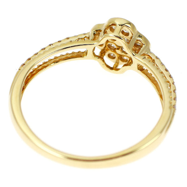 K18YG ダイヤモンド リング 0.25ct フラワー
