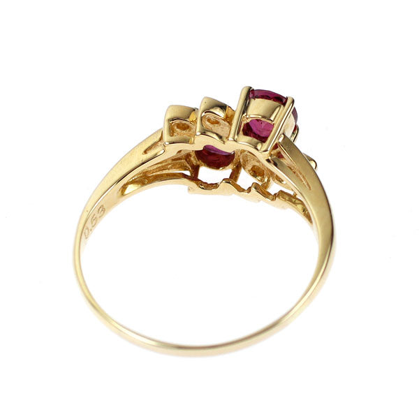 K18YG ルビー ダイヤモンド リング 0.53ct D0.05ct