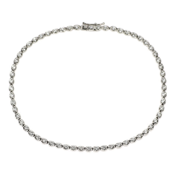 K18WG ダイヤモンド テニス ブレスレット 1.10ct