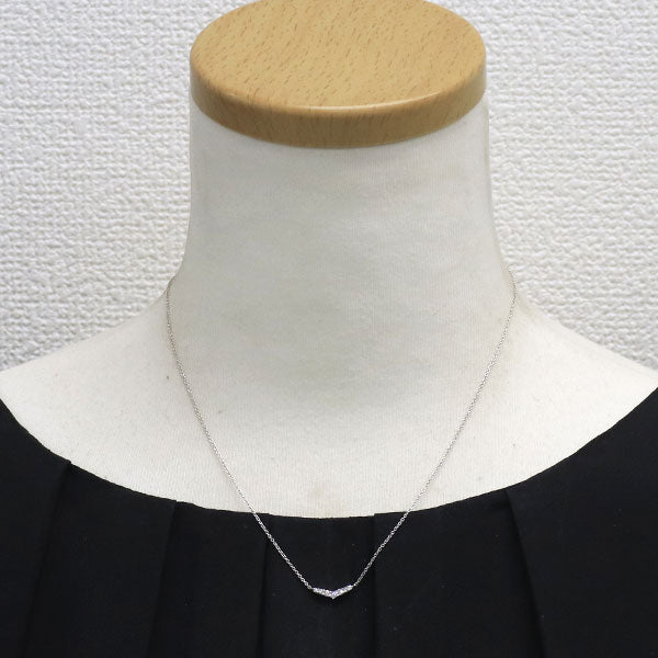 K18WG ダイヤモンド ペンダントネックレス 0.11ct