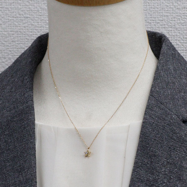 K18YG タンザナイト ダイヤモンド ペンダントネックレス 0.03ct D0.02ct スター