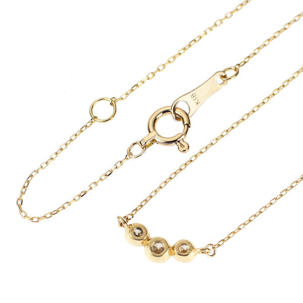 K18YG ダイヤモンド ペンダントネックレス 0.08ct