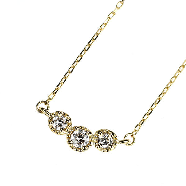 K18YG ダイヤモンド ペンダントネックレス 0.08ct