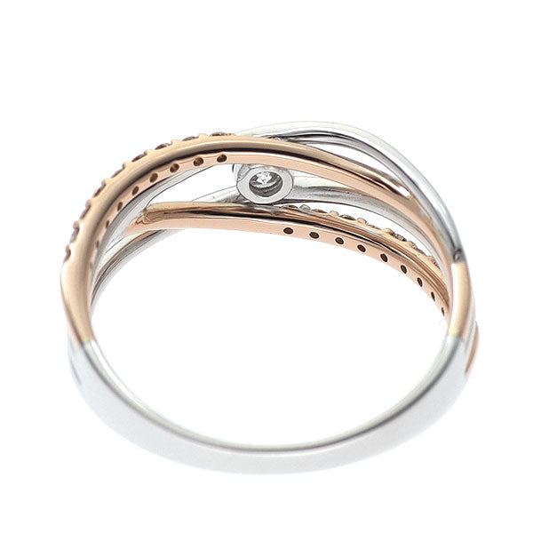 K18WG/PG ダイヤモンド リング 0.26ct
