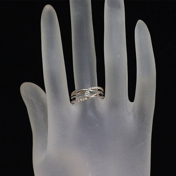 K18WG/PG ダイヤモンド リング 0.26ct