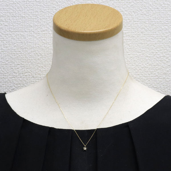 K18YG ダイヤモンド ペンダントネックレス スター