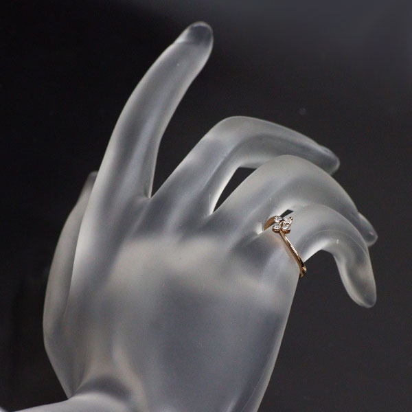 K18PG ダイヤモンド ピンキー リング 0.10ct