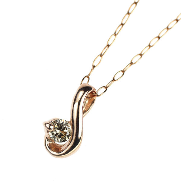 K10PG ダイヤモンド ペンダントネックレス 0.07ct