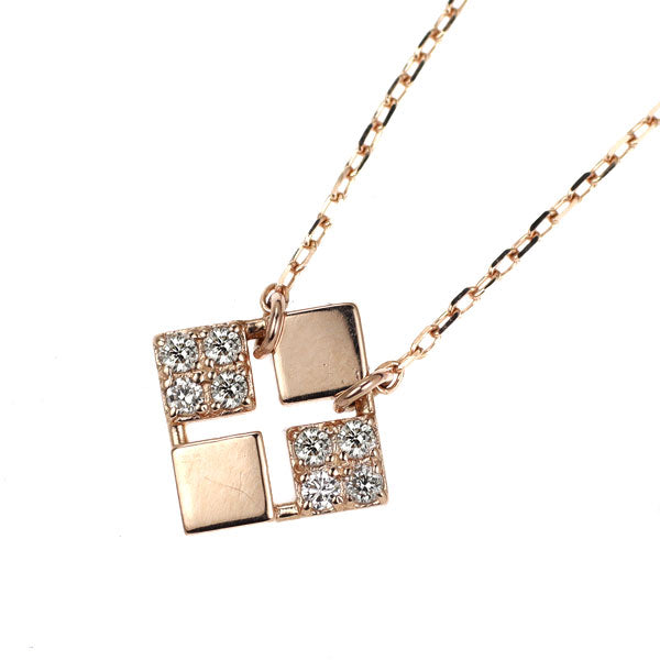 K10PG ダイヤモンド ペンダントネックレス 0.04ct
