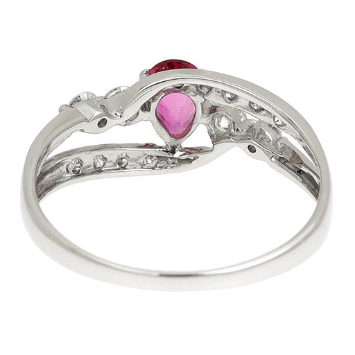 Pt900 ルビー ダイヤモンド リング 0.37ct D0.43ct — セルビー