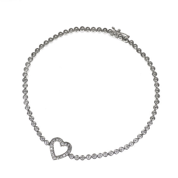 Pt900 ダイヤモンド ブレスレット 0.78ct ハート