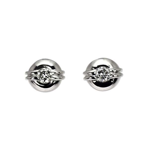 Pt850 ダイヤモンド ピアス 0.08ct