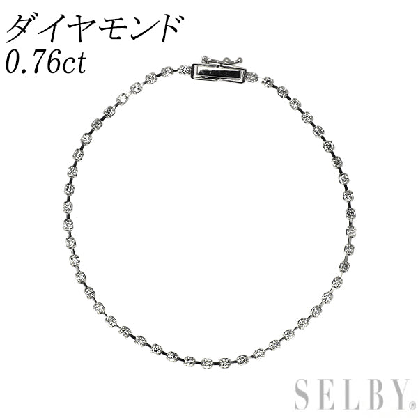 Pt850 ダイヤモンド テニス ブレスレット 0.76ct