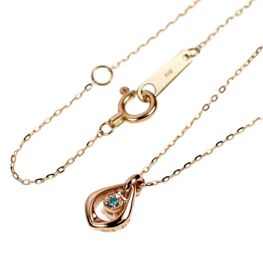 wish upon a star K18PG ダイヤモンド ペンダントネックレス 0.08ct
