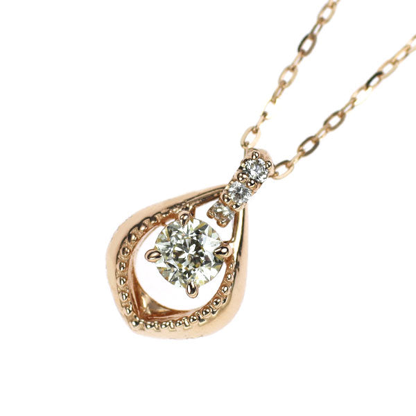 wish upon a star K18PG ダイヤモンド ペンダントネックレス 0.08ct
