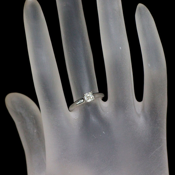 ティファニー Pt950 ダイヤモンド リング 0.38ct H VVS2 ルシダ