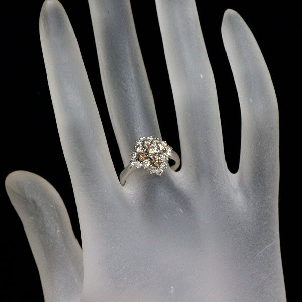 田崎真珠 K18WG ダイヤモンド リング 1.38ct