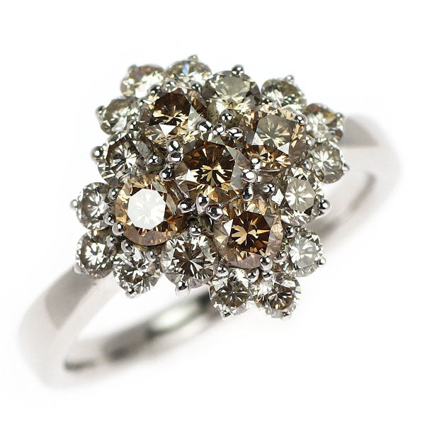 田崎真珠 K18WG ダイヤモンド リング 1.38ct