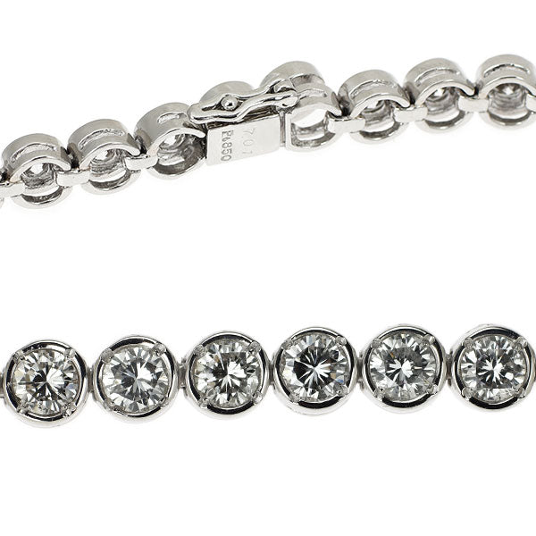 Pt850 ダイヤモンド テニス ブレスレット 7.01ct