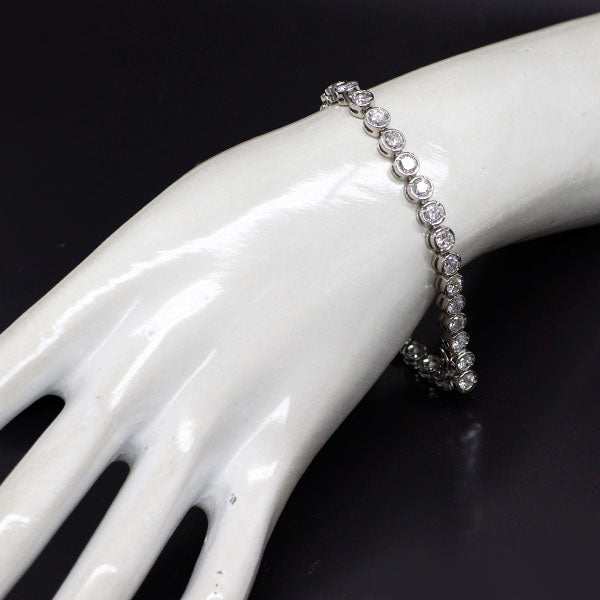 Pt850 ダイヤモンド テニス ブレスレット 7.01ct
