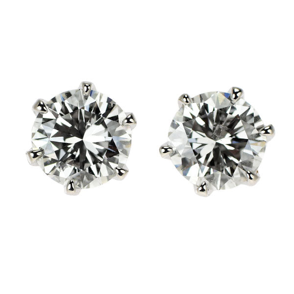 Pt900 ダイヤモンド スタッド ピアス 2.061ct G SI2 VG/G