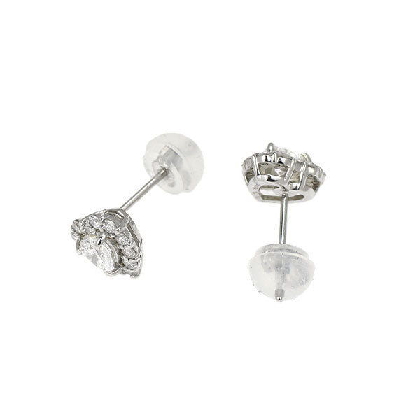 新品 Pt900/ Pt950 ハートシェイプ ダイヤモンド ピアス 0.329ct E/G SI1-2 D0.26ct