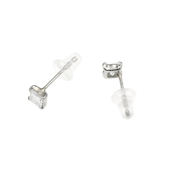 新品 Pt900 LDHプリンセスカット ダイヤモンド ピアス 0.410ct D/F SI1-2