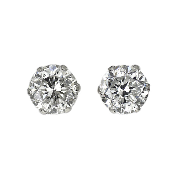 新品 Pt900 LDH ダイヤモンド ピアス 0.919ct F SI2 Poor