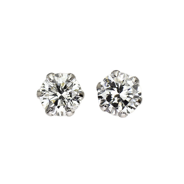 新品 Pt900 ダイヤモンド ピアス 0.420ct F/G I1 G