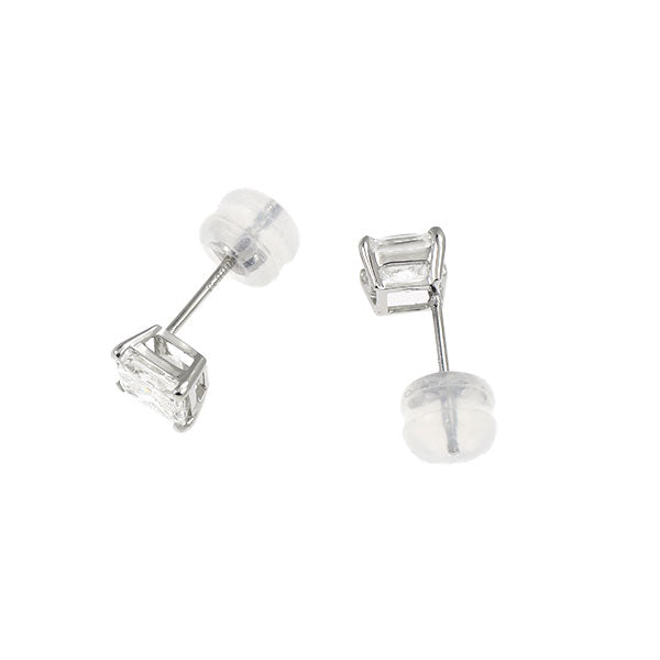 新品 Pt900 プリンセスカット ダイヤモンド ピアス 0.860ct F VS1-2